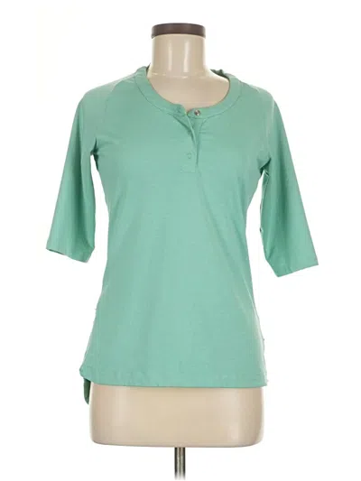 Pre-owned Backcountry Short Sleeve Henley Shirt In Green