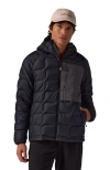 Backcountry Waas Allied Down Hooded Jacket In Black