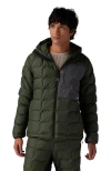 Backcountry Waas Allied Down Hooded Jacket In Green
