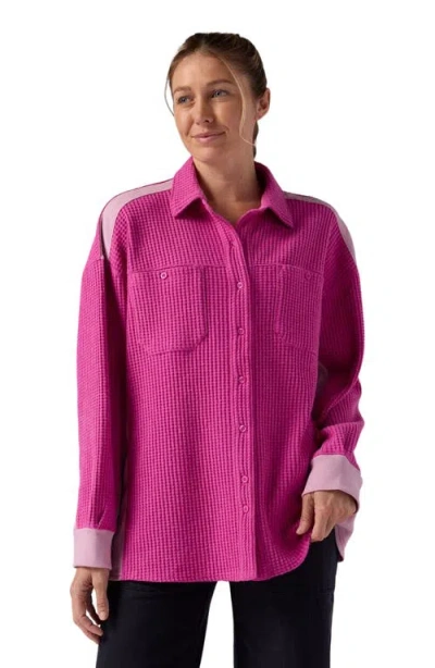Backcountry Waffle Button-up In Pink