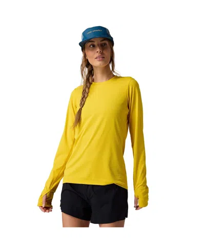 Backcountry Women's Tahoe Sun Crew Long Sleeve Performance Tops In Yellow
