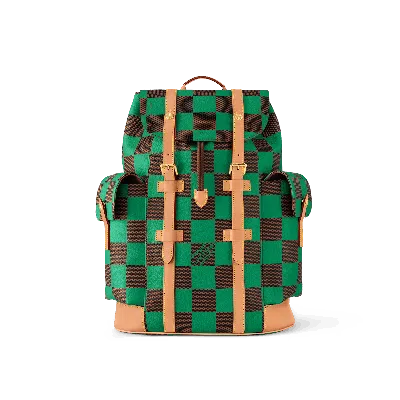 Pre-owned Backpack X Louis Vuitton Backpack Leather Bag Monogram Lv Logo N40564 In Green