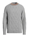 Backsideclub Man Sweater Light Grey Size M Merino Wool, Viscose, Polyamide, Cashmere In Grey