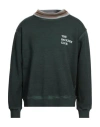 Backsideclub Man Sweatshirt Dark Green Size S Cotton