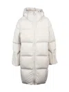Bacon Beige Polyamide Storm 95 Down Jacket In White