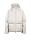 Bacon Beige Polyamide Storm Down Jacket In White