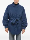 Bacon Belted Puffer Jacket In Blue