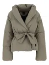 Bacon Belted Wrap Jacket In Gray