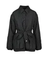 Bacon Black Polyester Claude Coat In Black