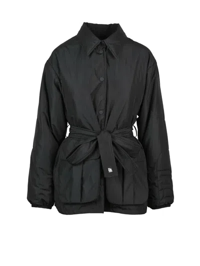 Bacon Black Polyester Claude Coat