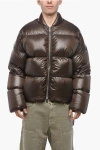 Bacon Bomber Fit Fury Down Jacket With Front Zip In Brown