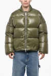 Bacon Bomber Fit Fury Down Jacket With Front Zip In Green