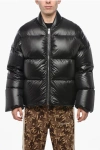Bacon Bomber Fit Storm Fury Down Jacket With Front Zip In Black