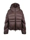Bacon Brown Polyamide Owl Down Jacket In Brown