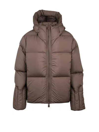 Bacon Brown Polyamide Storm Down Jacket