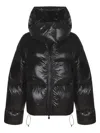 Bacon Puff Down-jacket With Tutleneck In Black