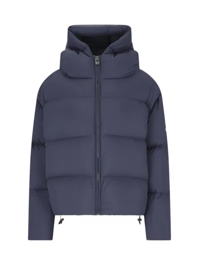 Bacon Cloud" Blue Quilted Nylon Down Jacket