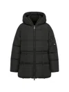 Bacon Cloud Drawstring-waist Down Coat In Black