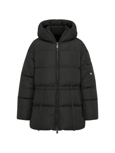 Bacon Cloud Drawstring-waist Down Coat In Black