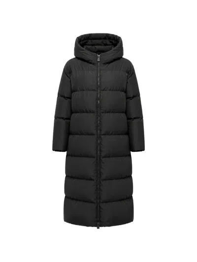 Bacon Cloud Giant Hooded Puffer Coat In Black