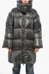 Bacon Collar-shaped Hood Storm Down Jacket In Silver