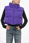 Bacon Crop Ramon Down Vest With Front Zip In Blue
