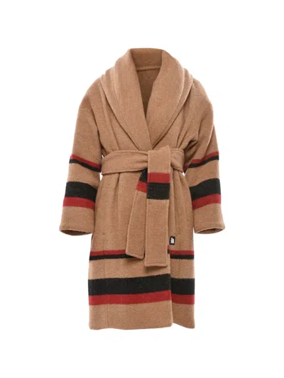 Bacon Dada Quilted Coat In Brown