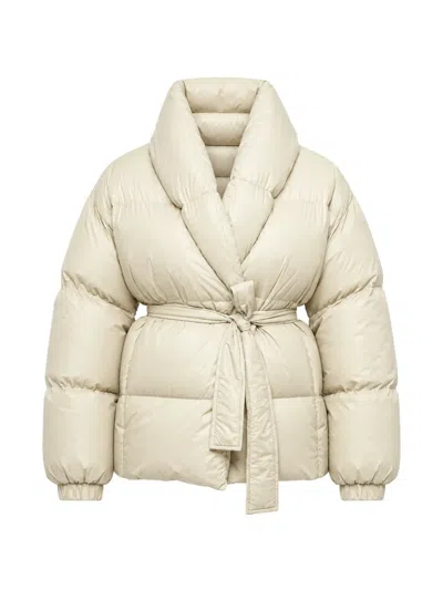Bacon Dada Wrap-design Puffer Jacket In Neutral
