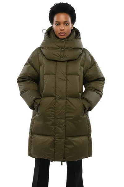 Bacon Puffa Quilted Long-sleeve Jacket In Green