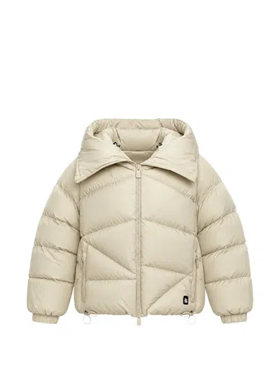 Bacon Double B Hooded Down Jacket In Neutral