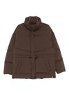 Bacon Drawstring Puffer Coat In Brown