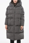 Bacon Hooded Cloud105 Long Down Jacket With Adjustable Drawstring Grösse M In Gray