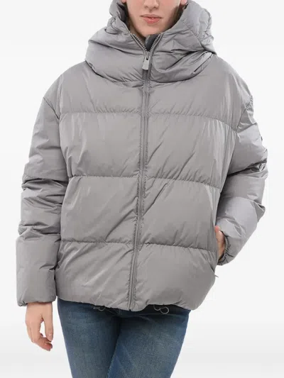 Bacon Hooded Puffer Jacket In Gray