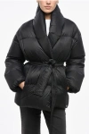 Bacon Nylon Dada Down Jacket With Wrap Design Grösse Xs In Black