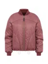 Bacon Padded-design Bomber Jacket In Red