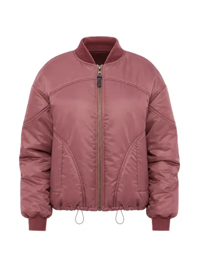 Bacon Padded-design Bomber Jacket In Red