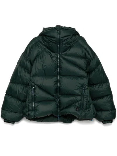 Bacon Panelled Puff Jacket In Green