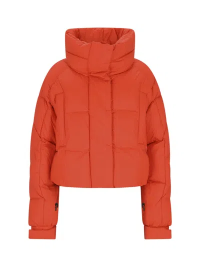 BACON BACON "PUFFA RING" ORANGE QUILTED NYLON DOWN JACKET