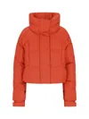 Bacon Puffa Ring" Orange Quilted Nylon Down Jacket