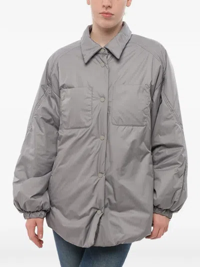 Bacon Quilted Elastic-cuff Jacket In Gray