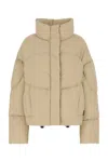 Bacon Hoodless New Order Down Jacket With Hidden Closure In Neutral