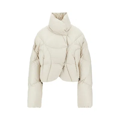 Bacon W Echo Loop Fcs Cropped Down Jacket In Beige