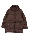 Bacon W Owl Hooded Drawstring Coat In Brown