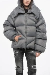 Bacon Waterproof Fabric Double B Down Jacket With Hood Grösse M In Gray
