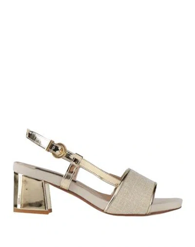 Bacta De Toi Woman Sandals Beige Size 5 Leather, Textile Fibers