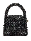 Bad At Math Beaded Tote Bag In Black