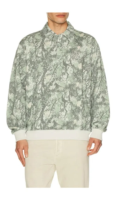 Bad Birdie French Terry Polo In Green