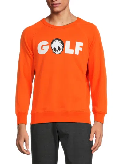 Bad Mulligan Men's  Crewneck Sweatshirt In Orange