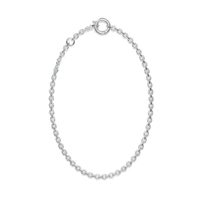 Bad Without Reason Women's Lovers Cable Necklace - Sterling Silver In Metallic