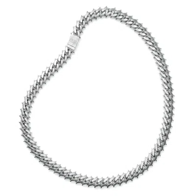 Bad Without Reason Women's Lovers Cuban Choker - Sterling Silver